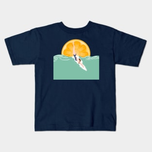 Woman at the beach 8 Kids T-Shirt